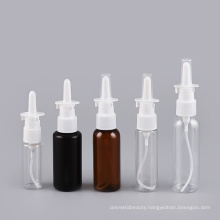 Multiple styles available nasal spray bottle pump sprayer 10ml-120ml brown empty nasal spray bottle